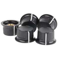 【259-7001】ノブ 6.35mm 直径:28mm 丸型