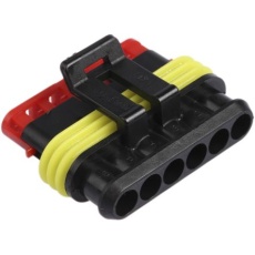 【282090-1】コネクタハウジング メス 6極 1列 6mm AMP Superseal 1.5シリーズ