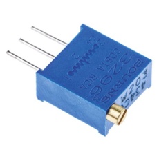 【3296W-1-203LF】半固定抵抗器(トリマポテンショメータ) 20kΩ スルーホール 25回転型