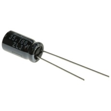 【35ZLJ100M6.3X11】リード線形アルミニウム電解コンデンサ(100μF/35V)