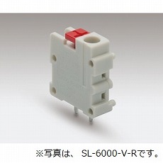 【SL-6000-V-W】スクリューレス端子台 縦型 プリント基板用 撚線/単線 フェルール端子対応 白