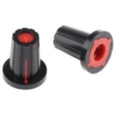 【467-6027】ノブ 6mm 直径:17mm D字型