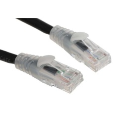 【657-2107】Cat6ケーブル 5m 黒 U/UTP