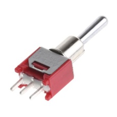 【734-7224】トグルスイッチ SPDT PCB On-Off-On