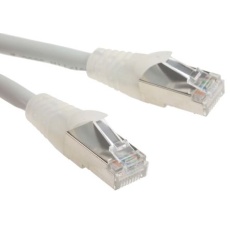 【778-5121】Cat6aケーブル 1m グレー S/FTP