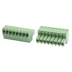 【897-1014】RS PRO 基板用端子台、3.5mmピッチ 、1列、8極、緑