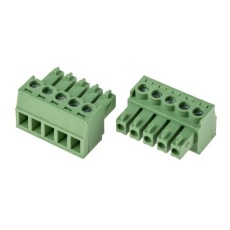 【897-1086】基板用端子台 3.81mmピッチ 1列 5極 緑