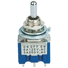 【8J1021-Z】トグルスイッチ SPDT パネルマウント On-Off-On