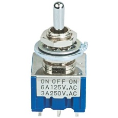 【8J2021-Z】トグルスイッチ DPDT パネルマウント On-Off-On