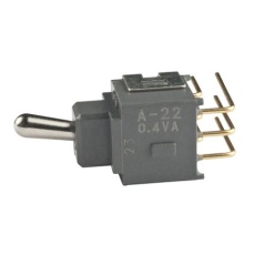 【A23AP】トグルスイッチ DPDT スルーホール実装 On-Off-On