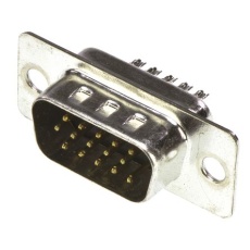 【A-HDS-15-LL/Z】D-subコネクタ 15極 オス ケーブルマウント