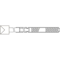 【B-13CUH-19】コンタクトプローブ(プローブピン) 2.54mm フラットヘッド(マイナス) B-13CUH-19