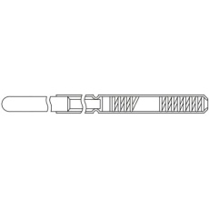 【B-13RA-00】コンタクトプローブ(プローブピン) 2.54mm アール形 B-13RA-00