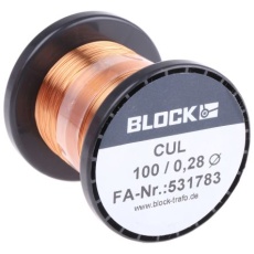 【CUL-100/0.28】Block 銅線 29 AWG0.28mm 175m