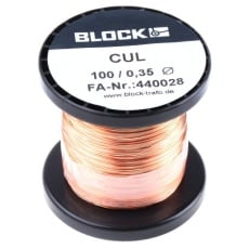 【CUL-100/0.35】Block 銅線 27 AWG0.35mm 87m