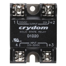 【D1D20】Sensata / Crydom ソリッドステートリレー 最大負荷電流:20 A 最大負荷電圧:100 V 表面実装、D1D20