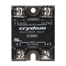 【D1D40】Sensata / Crydom ソリッドステートリレー 最大負荷電流:40 A 最大負荷電圧:100 V 表面実装、D1D40