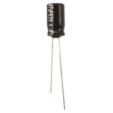 【ECA1JHG470】アルミニウム電解コンデンサ(47μF/63V)