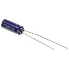 【ECA1JM100】アルミニウム電解コンデンサ(10μF/63V)
