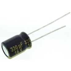 【EEUFC1C331】アルミニウム電解コンデンサ(330μF/16V)
