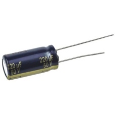 【EEUFC1H221】アルミニウム電解コンデンサ(220μF/50V)