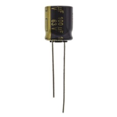 【EEUFC1J101】リード形アルミ電解コンデンサー 100μF 63V