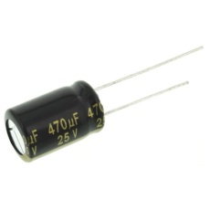 【EEUFM1E471】アルミニウム電解コンデンサ(470μF/25V)