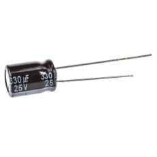 【EEUFR1E331】アルミニウム電解コンデンサ(330μF/25V)
