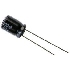 【EEUFR1H101】アルミニウム電解コンデンサ(100μF/50V)
