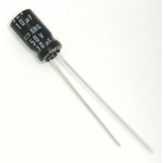 【ESRG350ELL100MD07D】リード形 アルミ小形電解コンデンサ(10μF/35V)