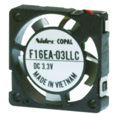 【F16EA-03LLC/E】軸流ファン 電源電圧:3.3 V dc、DC、16 x 16 x 4mm、F16EA-03LLC/E