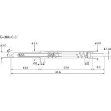 【G-300-0.3】コンタクトプローブ(プローブピン) ポイント形 G-300-0.3