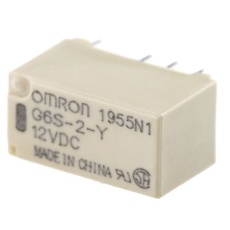 【G6S-2-Y-DC12V】Omron リレー 12V dc、2c接点 基板実装タイプ