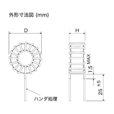 【GLA-05-0094】タムラ トロイダルコア、94 μH、5A、GLA-05-0094