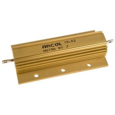【HS150-R1-J】Arcol 大電力用、メタルクラッド抵抗器、150W、100mΩ、±5%