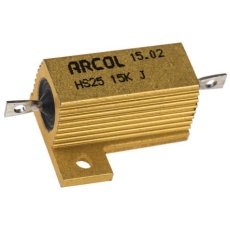 【HS25-15K-J】Arcol シャーシ取り付け抵抗器、25W、15kΩ、±5%