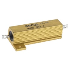 【HS50-3K3-J】Arcol シャーシ取り付け抵抗器、50W、3.3kΩ、±5%