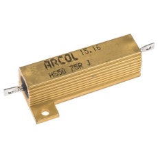 【HS50-75R-J】シャーシ取り付け抵抗器 50W 75Ω ±5％