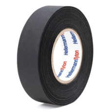 【HTAPE-PROTECT180-PET-BK】布テープ 幅:19mm 長さ:25m 黒