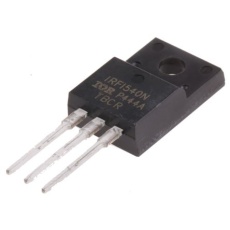 【IRFI540NPBF】Nチャンネル MOSFET100 V 20 A スルーホール パッケージTO-220 3 ピン