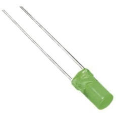 【L-424GDT】LED、緑、スルーホール実装、3 mm 砲弾型 (T-1)