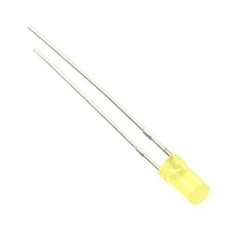 【L-424YDT】LED 黄 スルーホール実装 3 mm 砲弾型(T-1)