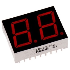 【LB-602VA2】ローム LEDディスプレイ、2桁、赤、数字表示器、7セグメント、LB-602VA2