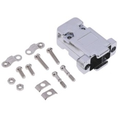 【MHCCOV-9SC-MP】MH Connectors D-Sub バックシェエル MHCCOV-MP シリーズ 9 極 E、シルバー、MHCCOV-9SC-MP