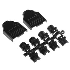 【MHDTZK9-BK-RA-PC-BK-K】MH Connectors D-Sub バックシェエル MHDTZK-BK シリーズ 9 極 E、黒、MHDTZK9-BK-RA-PC-BK-K