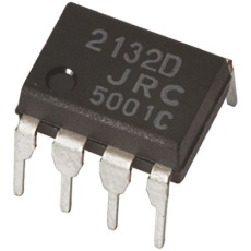 【NJM4580D】オペアンプ、スルーホール、2回路、デュアル電源