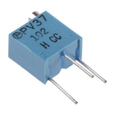 【PV37W102C01B00】半固定抵抗器(トリマポテンショメータ)1kΩ スルーホール 12回転型
