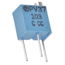 【PV37W103C01B00】半固定抵抗器(トリマポテンショメータ)10kΩ スルーホール 12回転型