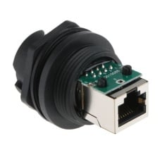 【ROP-5SDFFH-TCU7001】Amphenol Industrial RJ45 モジュラーコネクタ、メス、RJ45コネクタ、パネルマウント、Cat5e、ROP-5SDFFH-TCU7001