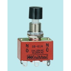 【SB-61A】押しボタンスイッチ モーメンタリ パネルマウント 双極双投(DPDT)